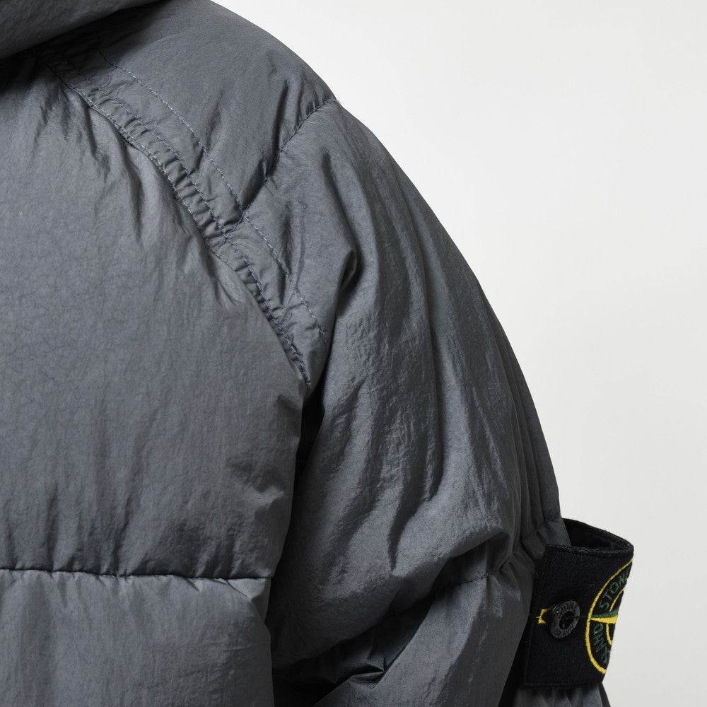 STONE ISLAND(ストーンアイランド) ガーメントダイナイロンレップスフーデッドダウンジャケット 79-154-07-23