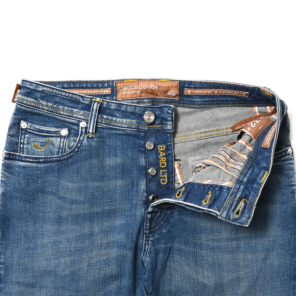JACOB COHEN(ヤコブコーエン) BARDバード LIMITED EDITION ヴィンテージウォッシュタイトストレートストレッチセルビッジデニム 226-82158/S3619/552