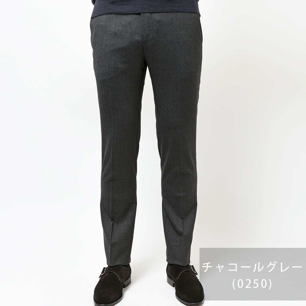 PT TORINO ピーティー トリノ Travel ウォッシャブルライトテクノウールフランネル ストレッチ ノープリーツ ドレスパンツ SUPERSLIM FIT