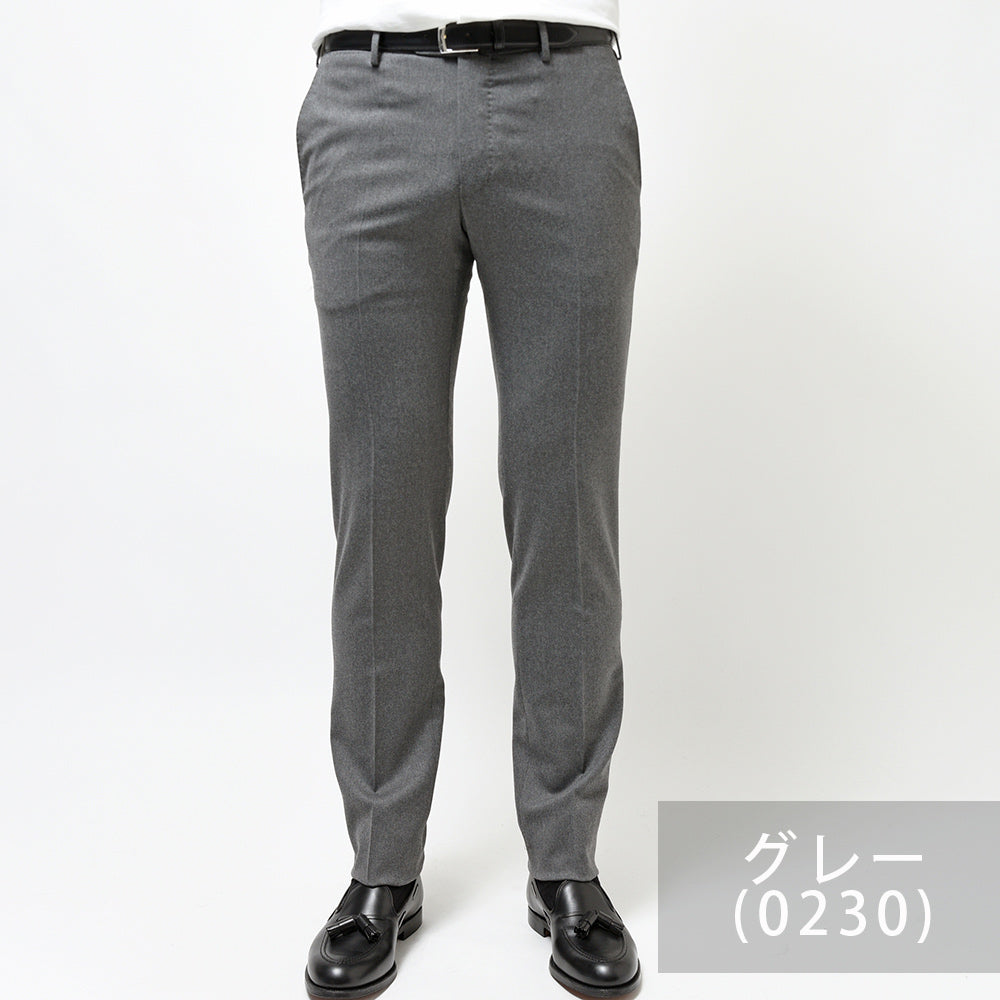 PT TORINO ピーティー トリノ Travel ウォッシャブルライトテクノウールフランネル ストレッチ ノープリーツ ドレスパンツ SUPERSLIM FIT