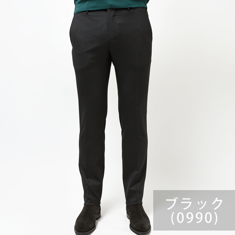 PT TORINO ピーティー トリノ Travel ウォッシャブルライトテクノウールフランネル ストレッチ ノープリーツ ドレスパンツ SUPERSLIM FIT