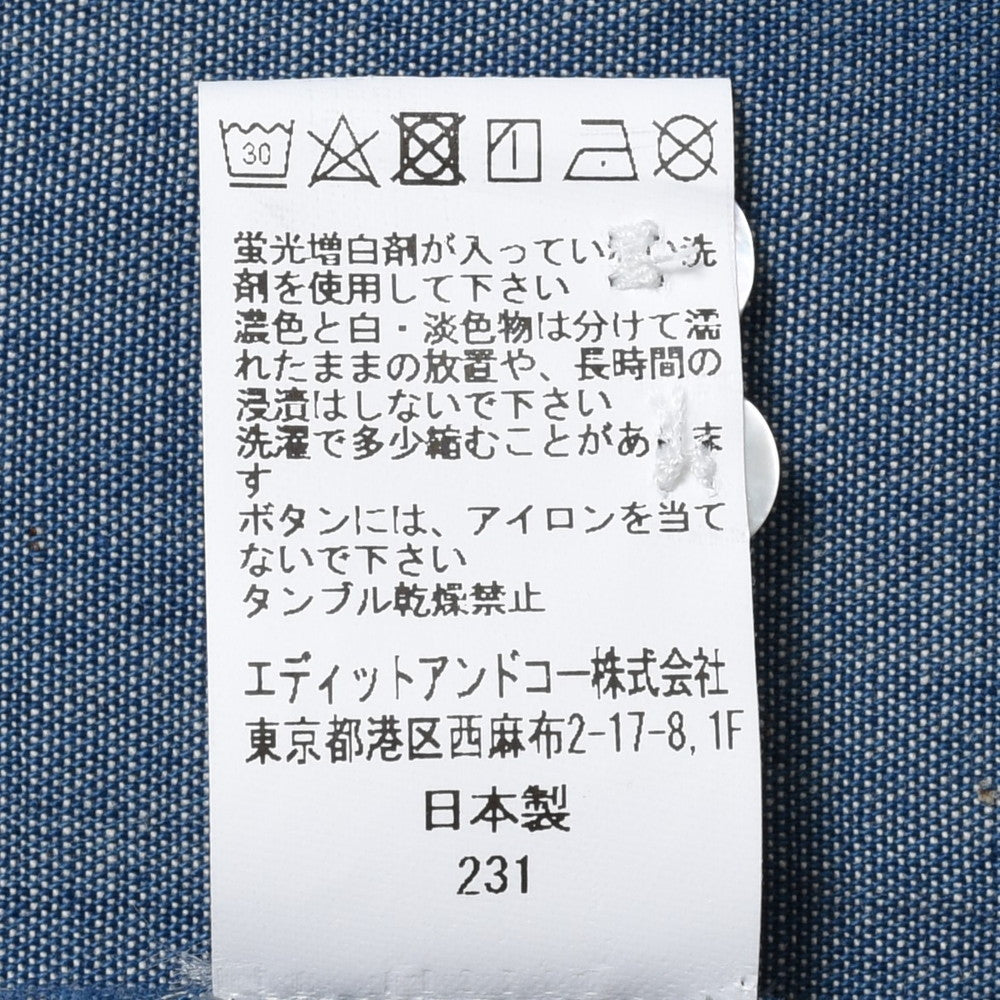 la favola(ラファーヴォラ) コットンシャンブレーワークシャツ S10