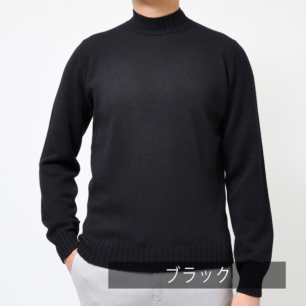 FILIPPO DE LAURENTIIS(フィリッポ デ ローレンティス) 7ゲージウールカシミアモックネックニット LU3ML35