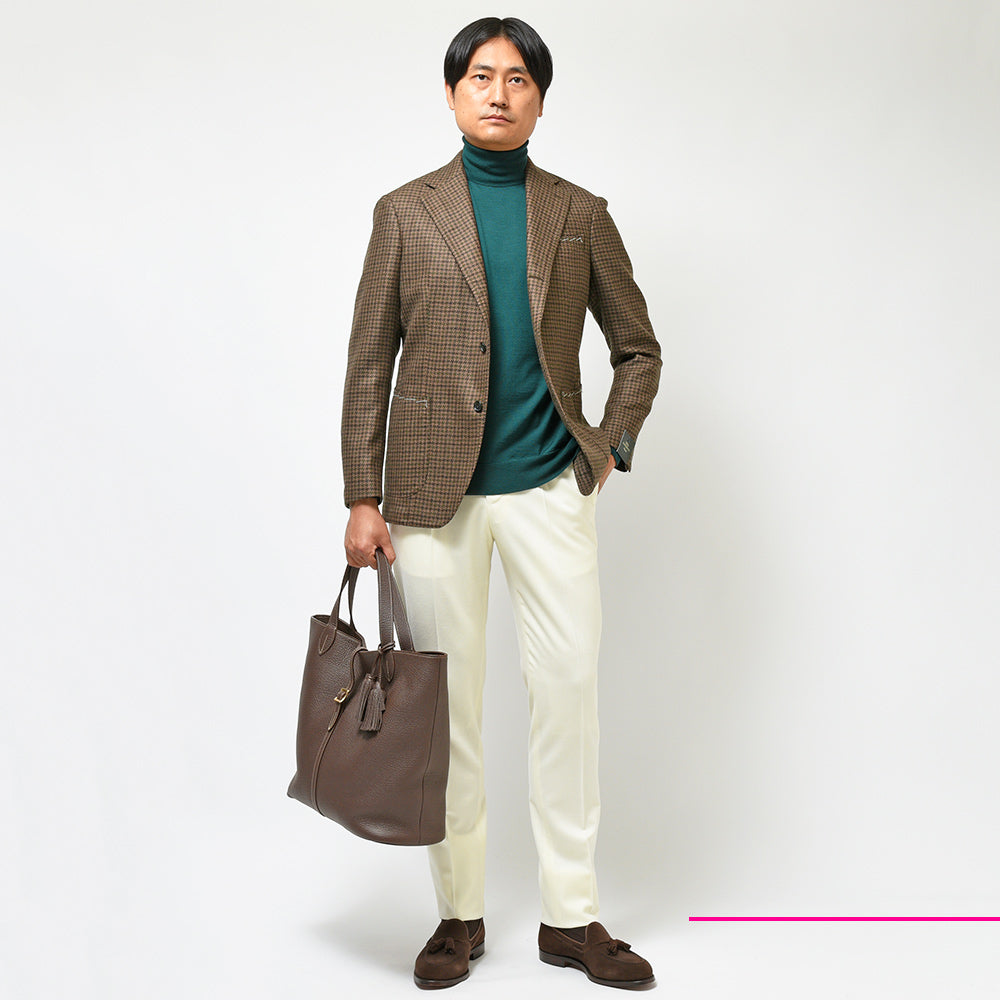 TITO ALLEGRETTO ティト アレグレット ヴァージンウール ガンクラブチェック シングル3Bジャケット