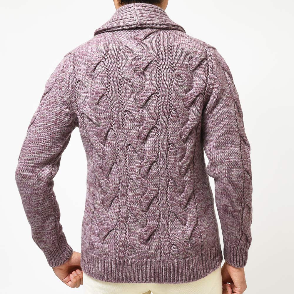 Settefili Cashmere セッテフィーリ カシミア カシミヤ ケーブル ショールカラー ニットカーディガン