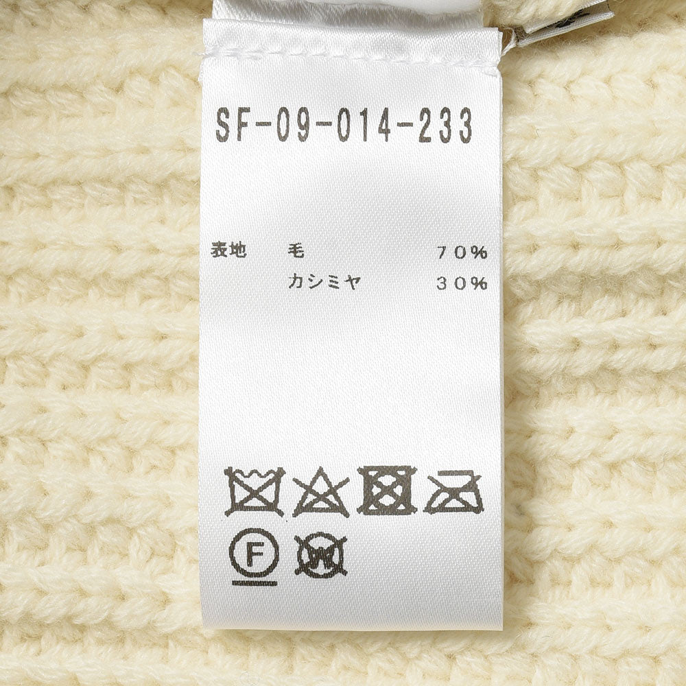 Settefili Cashmere セッテフィーリ カシミア ウール カシミヤ リブ ショールカラー ダブル6Bニットカーディガン
