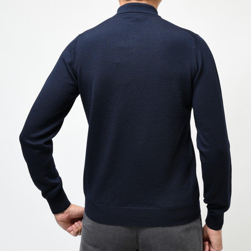GRAN SASSO(グランサッソ) 12ゲージウールソリッドニットポロ 55132/14290