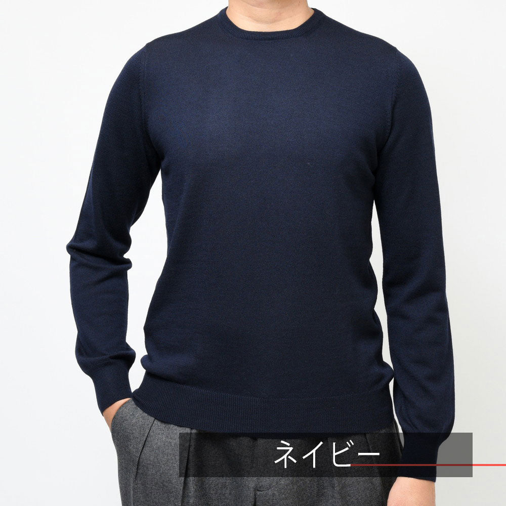 GRAN SASSO(グランサッソ) 12ゲージウールソリッドクルーネックニット 55167/14290