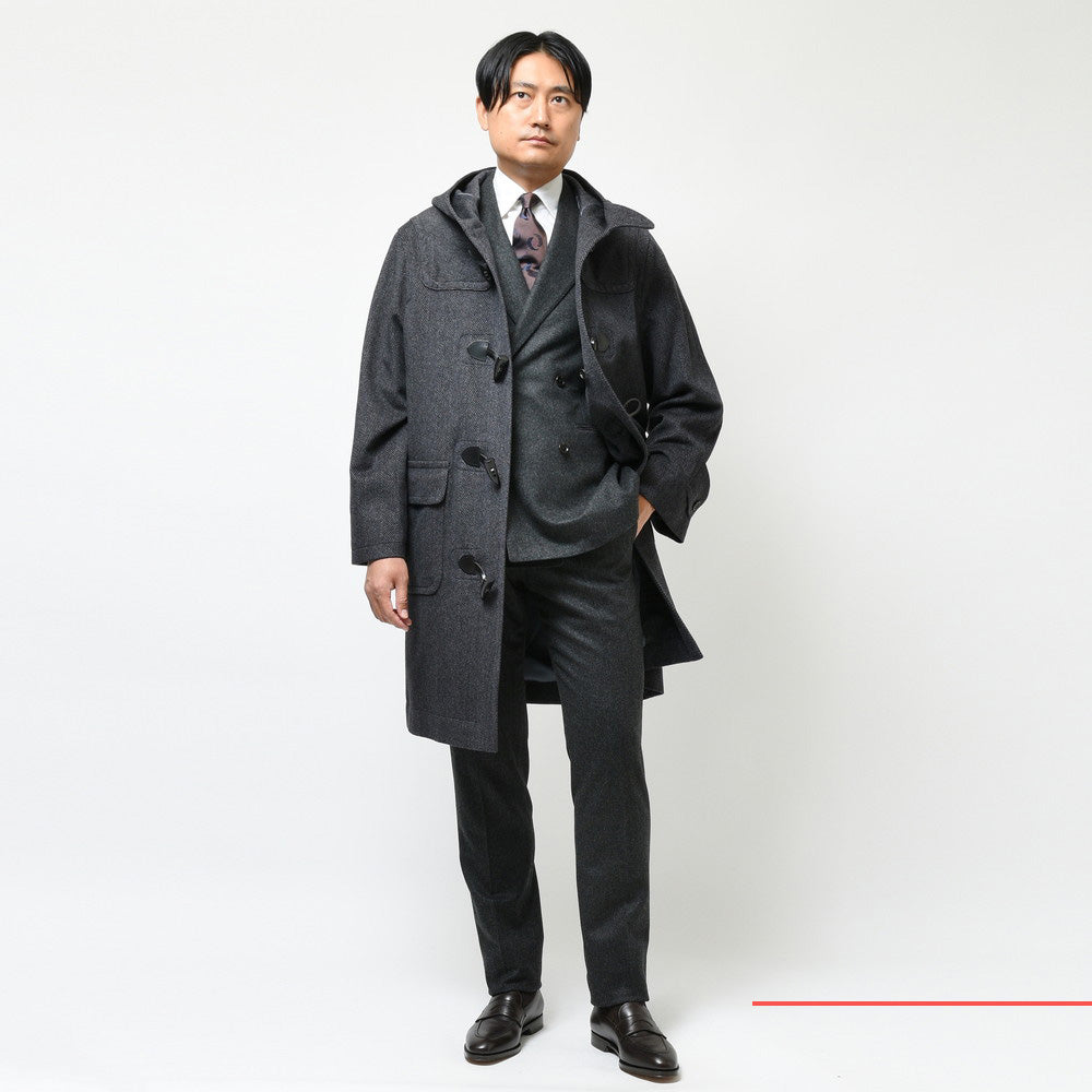MILA SCHON MILANO(ミラ ショーン ミラノ) ウールカシミアヘリンボーンダッフルコート 26052Y
