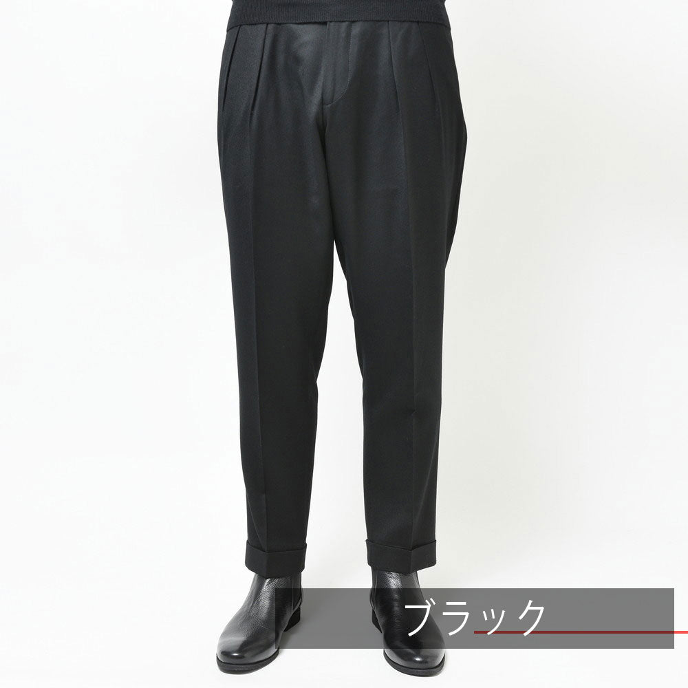 BERWICH(ベルウィッチ) SCOTCHスコッチ ウールサキソニー2インプリーツクロップドパンツ RD5470