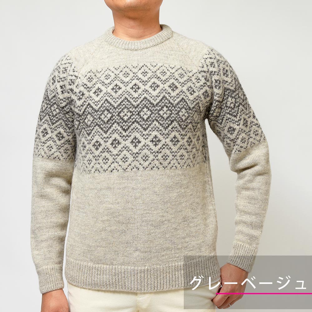 JOHN SMEDLEY ジョンスメドレー OBAN ブリティッシュウール 5ゲージ フェアアイル クルーネック ニット