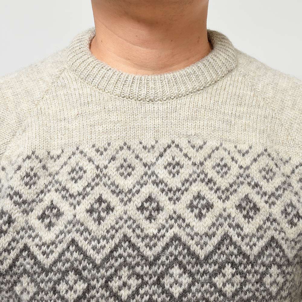 JOHN SMEDLEY ジョンスメドレー OBAN ブリティッシュウール 5ゲージ フェアアイル クルーネック ニット