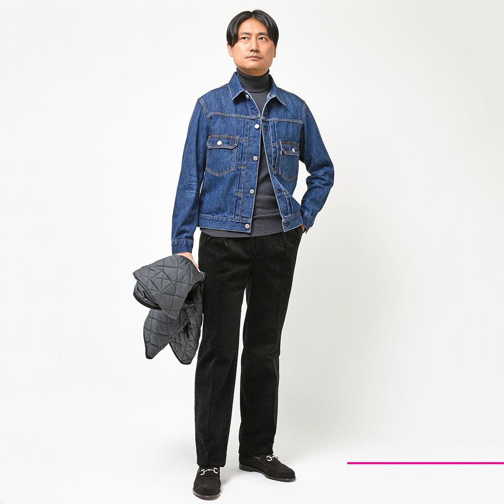 SCYE BASICS サイベーシックス セルビッジデニム ユーズドウォッシュ ピボットスリーブ 2ndタイプ Gジャン トラッカージャケット