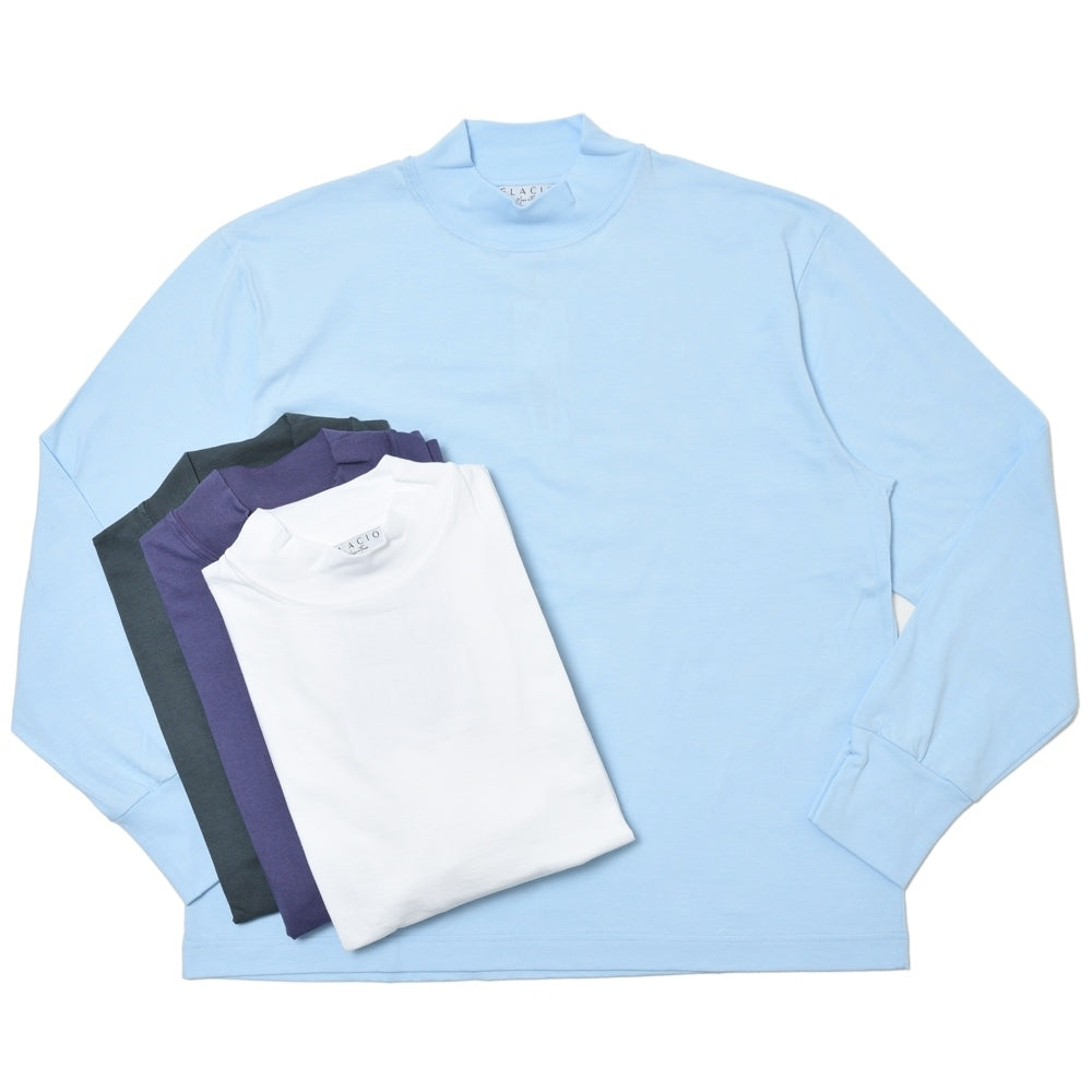 ELACIO(エラシオ) コットンスムースジャージL/Sモックネックカットソー LS MOCK