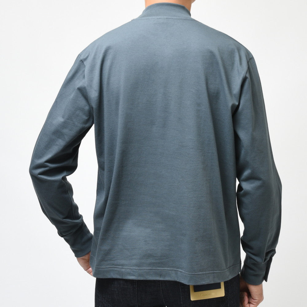 ELACIO(エラシオ) コットンスムースジャージL/Sモックネックカットソー LS MOCK