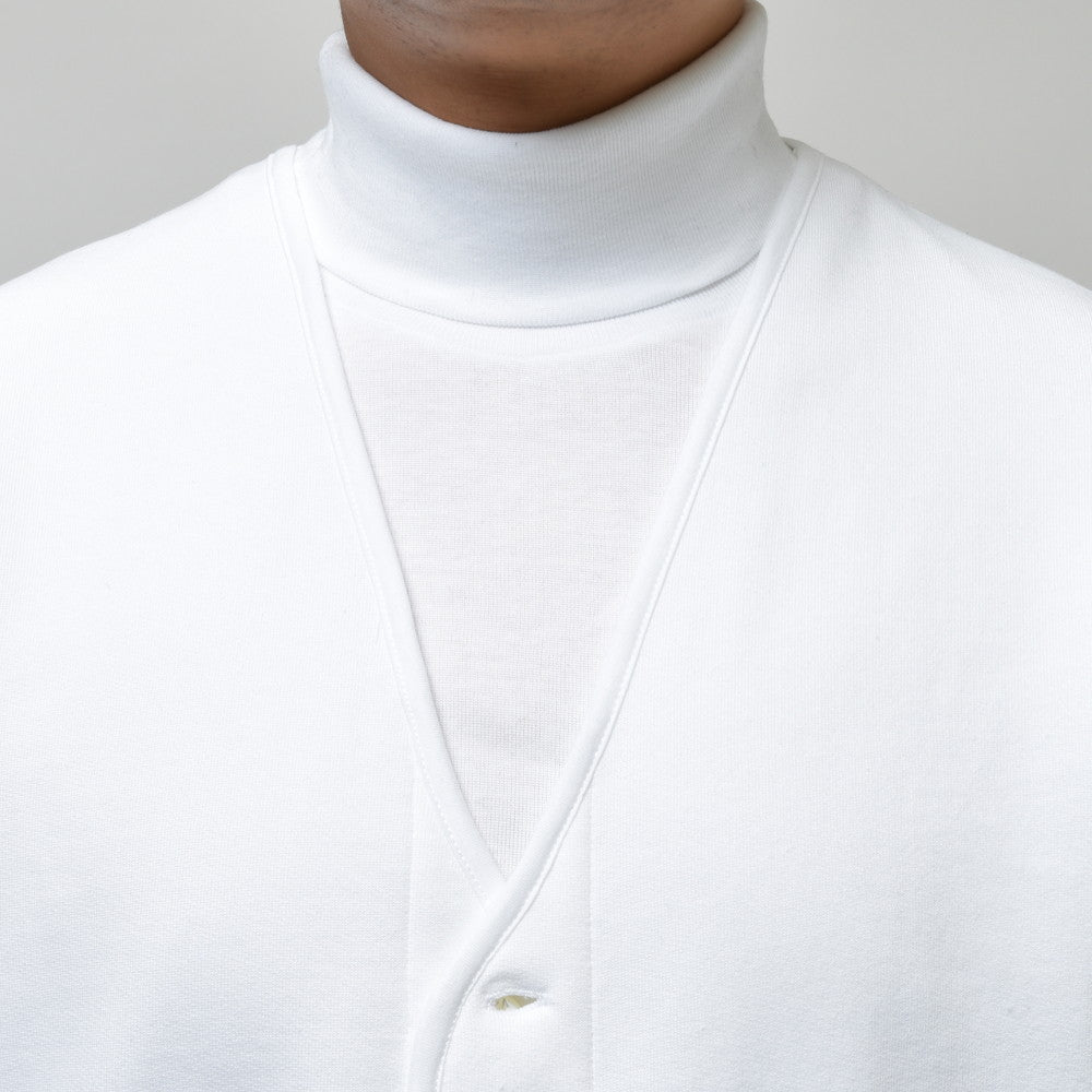ELACIO(エラシオ) コットンスウェットカーディガン V-NK CARDIGAN