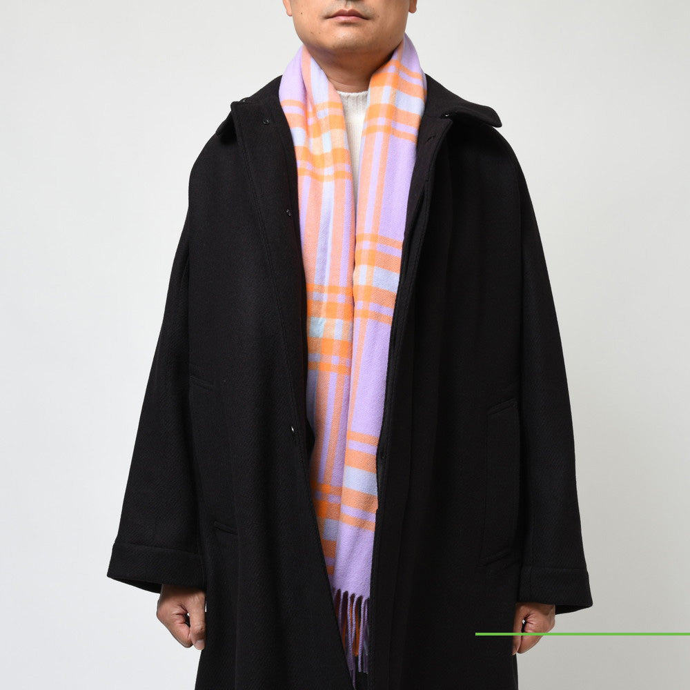 THROW(スロー) WILLOW ウールカシミヤタータンチェックストール S03