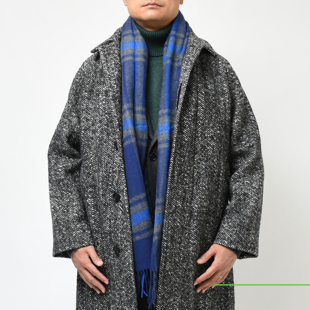 THROW(スロー) WILLOW ウールカシミヤタータンチェックストール S03