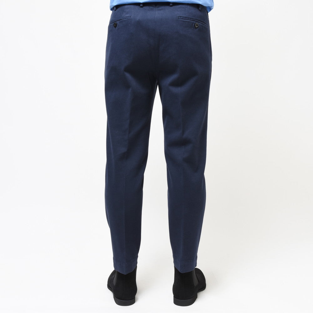 INCOTEX(インコテックス) TAPERED FIT ガーメントダイコトンストレッチソフトギャバジン1プリーツテーパードクロップドパンツ 82517