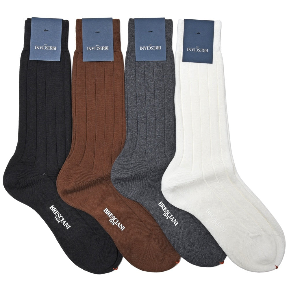 BRESCIANI(ブレッシアーニ) コットンシックリブソックス MC014UN0018