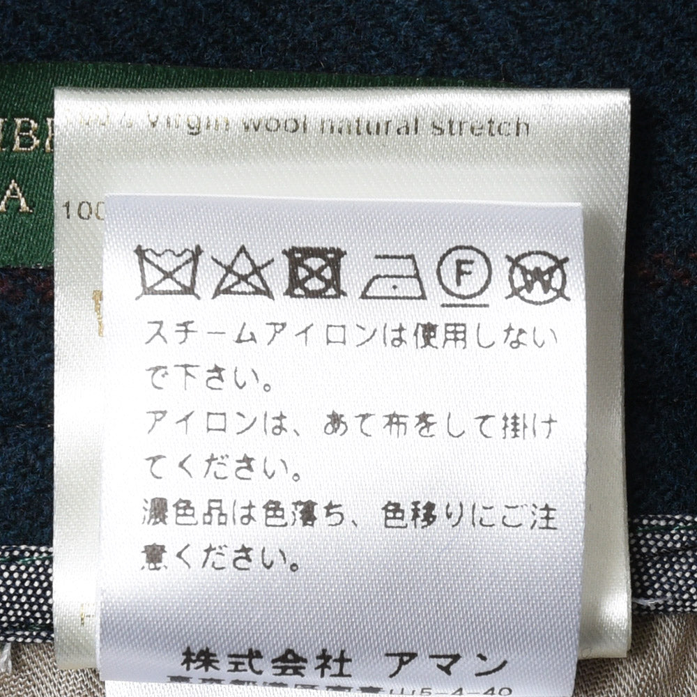 BERWICH(ベルウィッチ) SCOTCHスコッチ ウールフランネルチョークストライプ2インプリーツクロップドパンツ AN1569