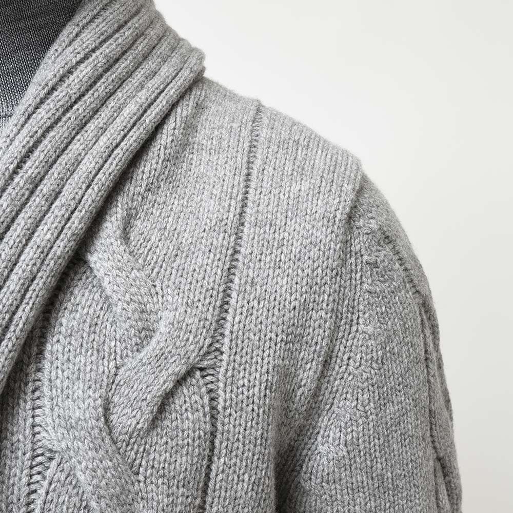 Settefili Cashmere セッテフィーリ カシミア ウール カシミヤ ケーブル ショールカラー ロングニットカーディガン