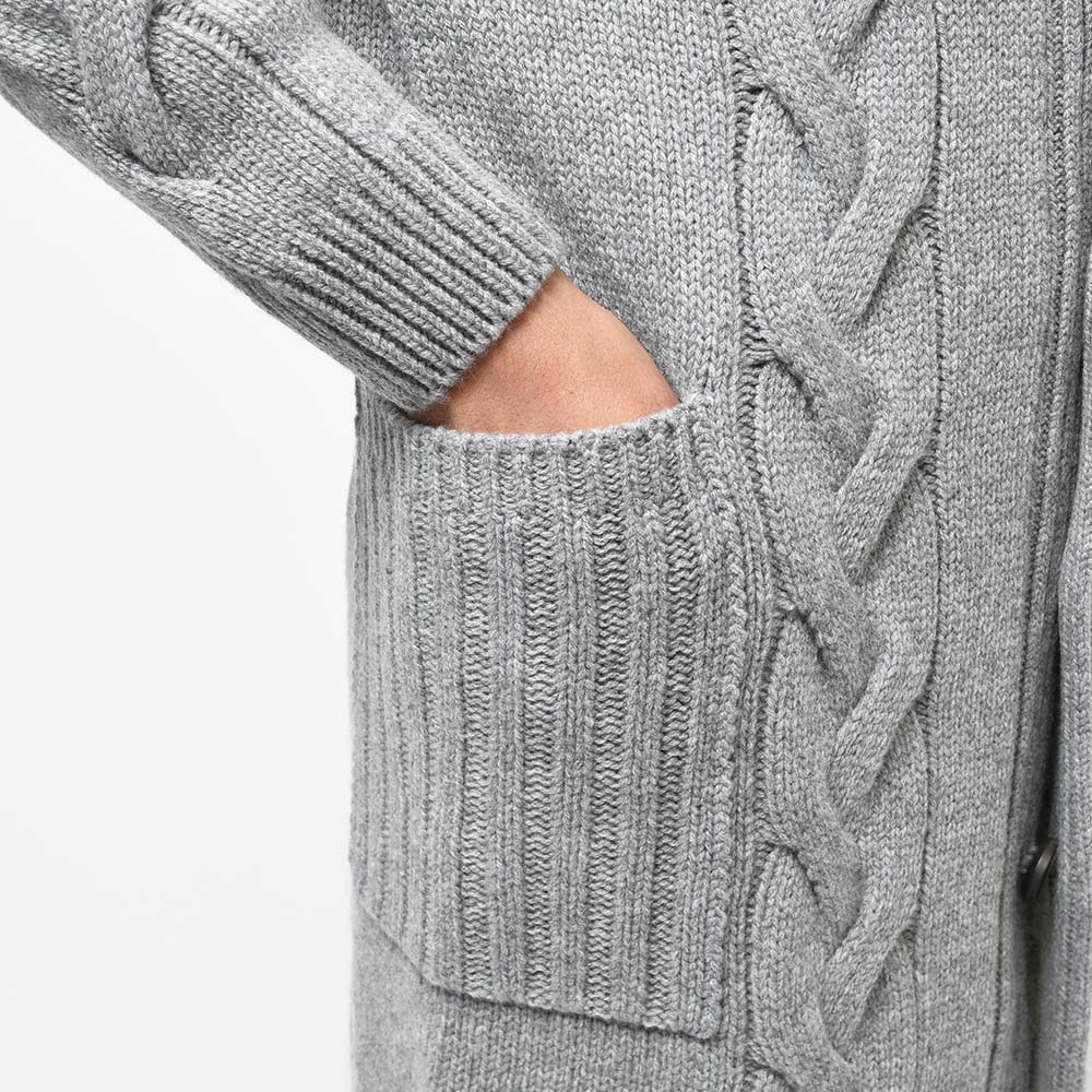 Settefili Cashmere セッテフィーリ カシミア ウール カシミヤ ケーブル ショールカラー ロングニットカーディガン