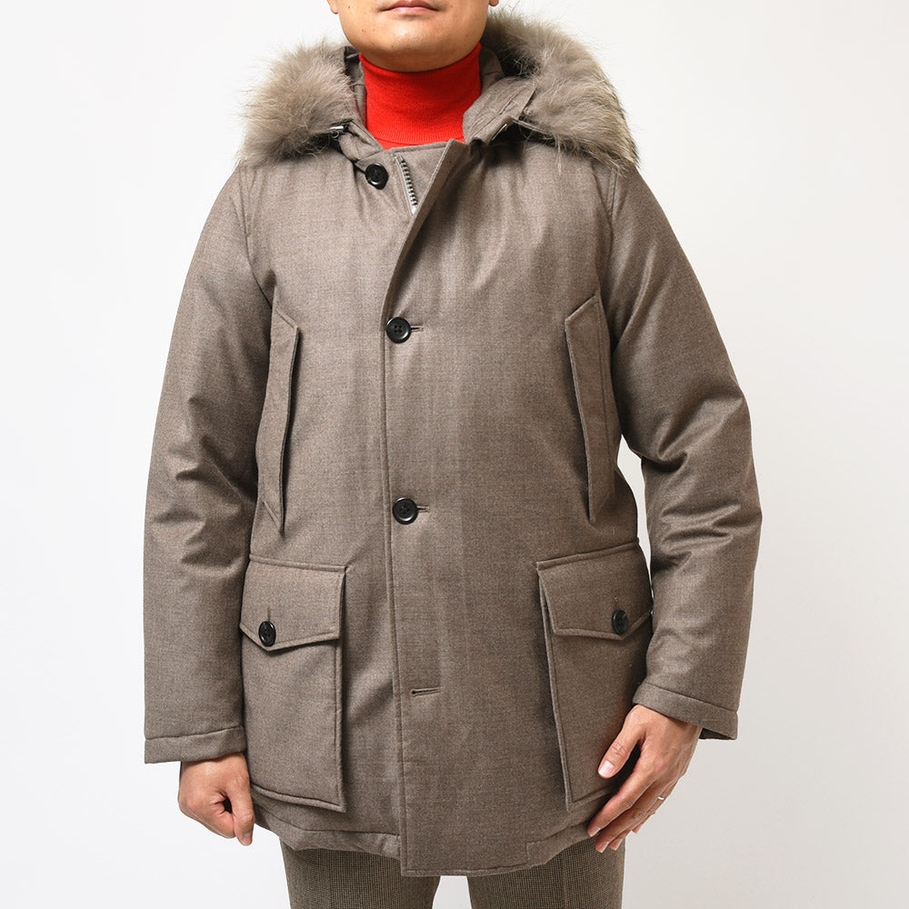 WOOLRICH ウールリッチ LORO PIANA NEW ARCTIC PARAKA ロロピアーナニューアークティックパーカ ウール シルク ダウンジャケット WOOU0001