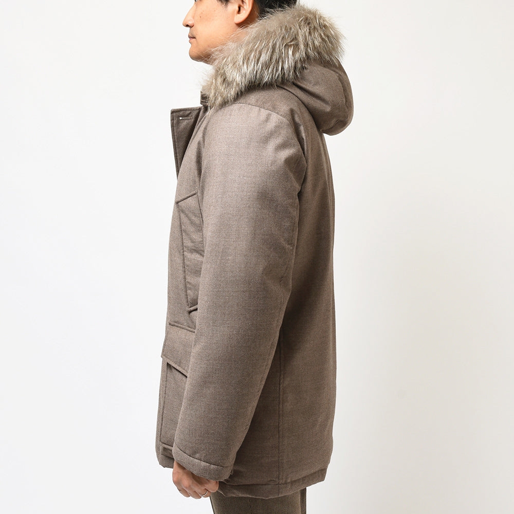 WOOLRICH ウールリッチ LORO PIANA NEW ARCTIC PARAKA ロロピアーナニューアークティックパーカ ウール シルク ダウンジャケット WOOU0001