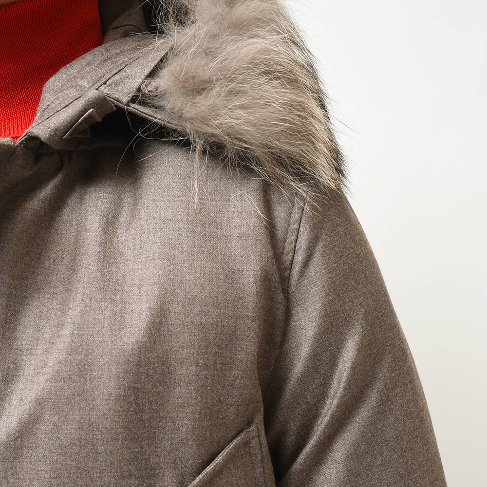 WOOLRICH ウールリッチ LORO PIANA NEW ARCTIC PARAKA ロロピアーナニューアークティックパーカ ウール シルク ダウンジャケット WOOU0001