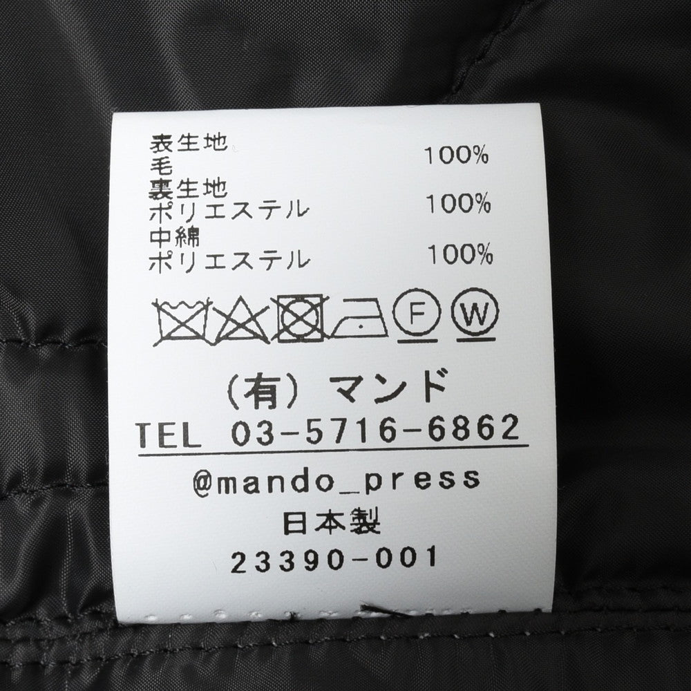 mando(マンド) ウールソフトメルトンモッズコート 23390-001