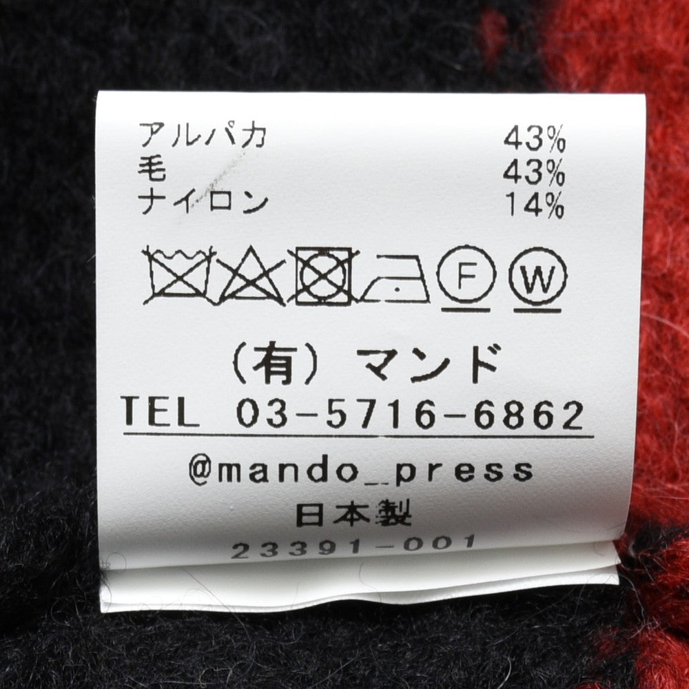 mando(マンド) ミドルゲージアルパカウールハイネックラインニット 23391-001
