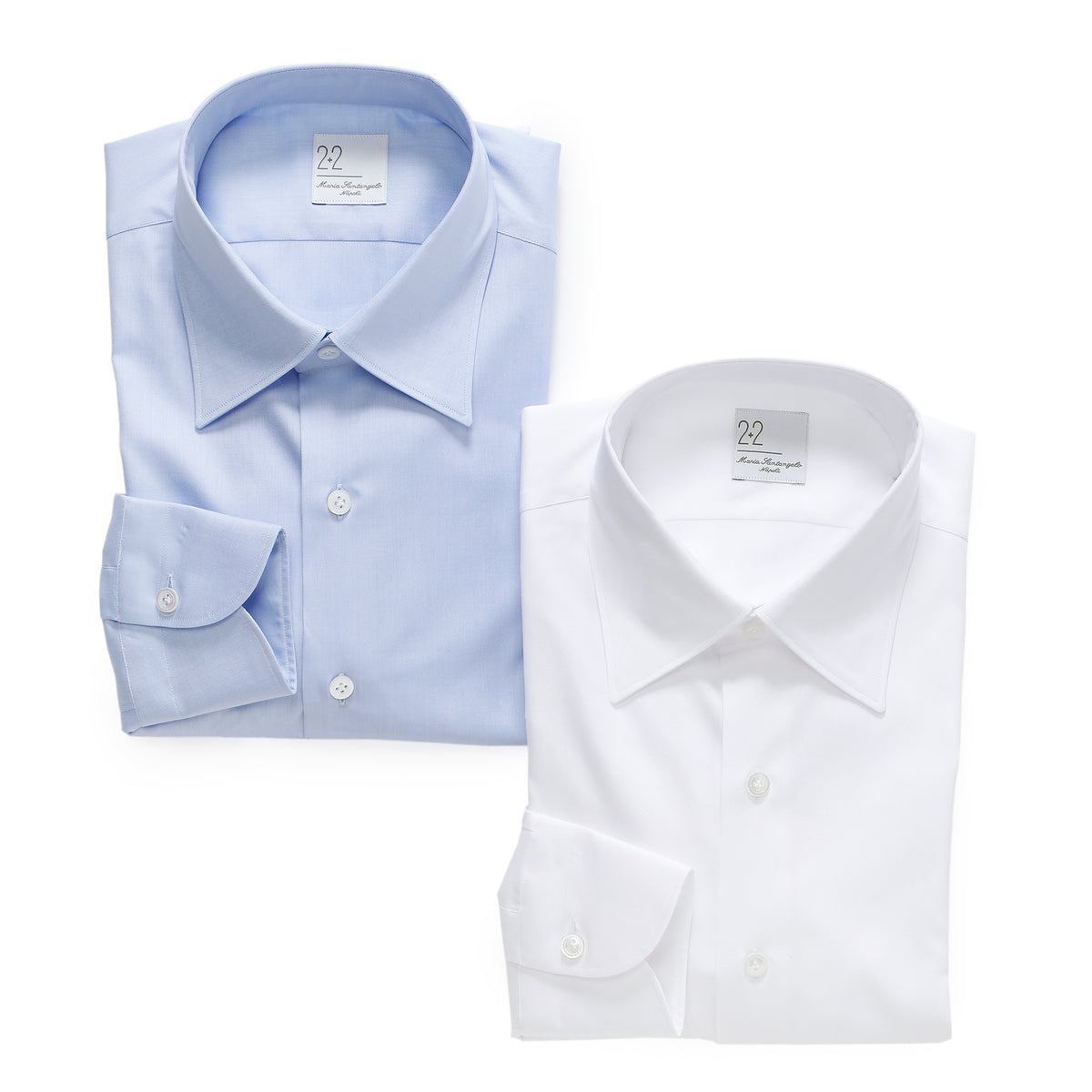 マリア・サンタンジェロ / ナチュラル ストレッチ コットン ツイル レギュラーカラー シャツ/MATTEO/SUPER SLIM FIT/F3405172