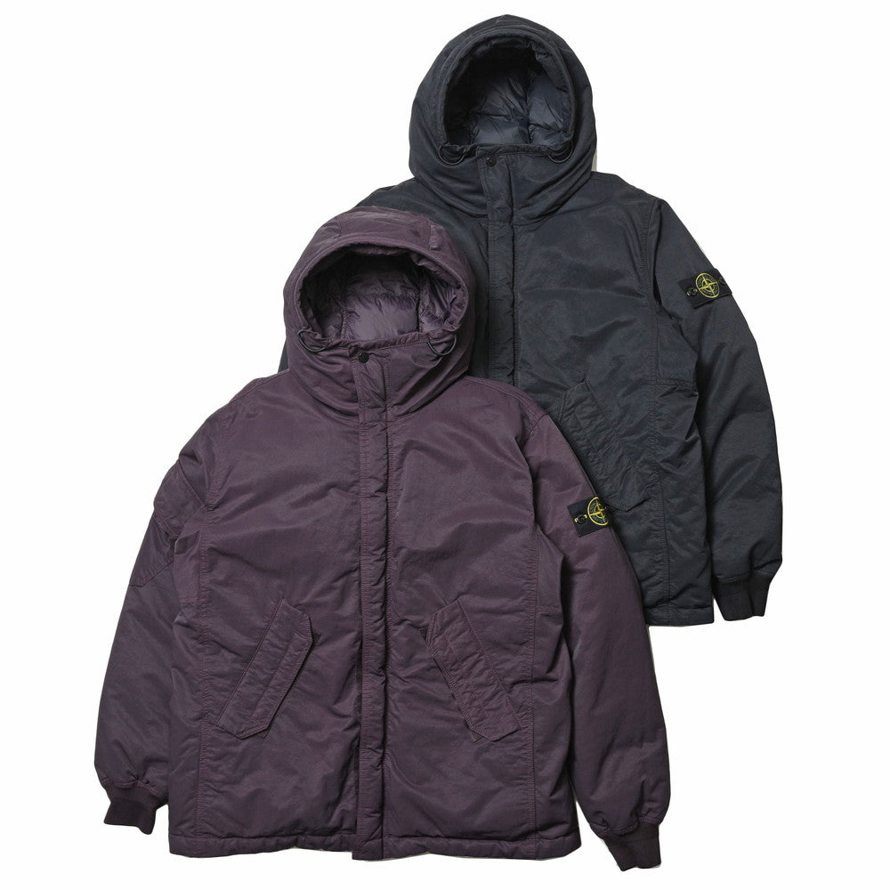 STONE ISLAND(ストーンアイランド) ガーメントダイナイロンツイルフーデッドダウンジャケット 79-154-25-21