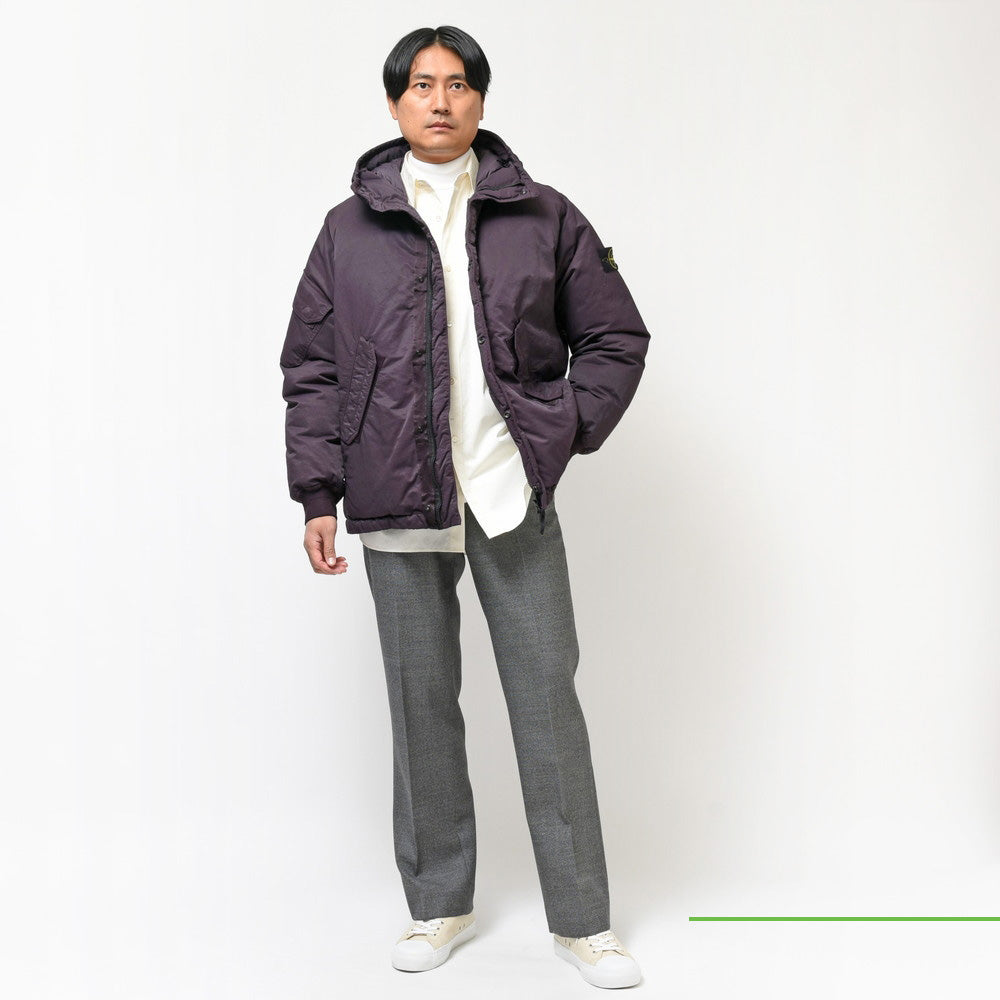 STONE ISLAND(ストーンアイランド) ガーメントダイナイロンツイルフーデッドダウンジャケット 79-154-25-21