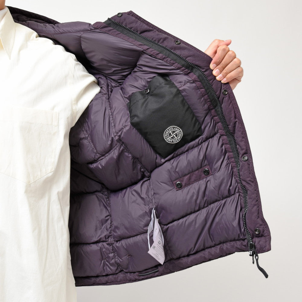 STONE ISLAND(ストーンアイランド) ガーメントダイナイロンツイルフーデッドダウンジャケット 79-154-25-21