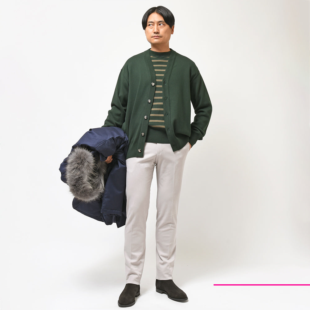 PT TORINO ピーティー トリノ コットン カシミヤ ストレッチ ギャバジン ノープリーツ パンツ SUPERSLIM FIT
