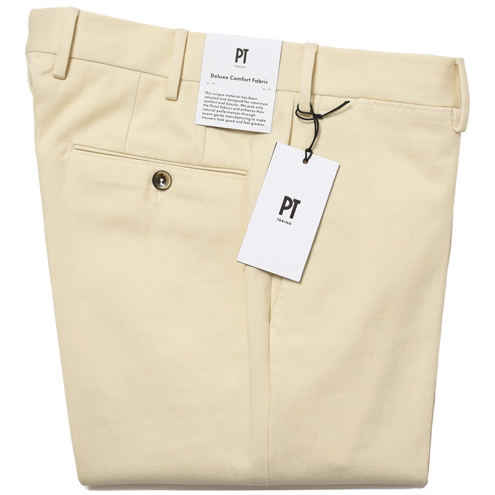 PT TORINO ピーティー トリノ コットン カシミヤ ストレッチ ギャバジン ノープリーツ パンツ SUPERSLIM FIT
