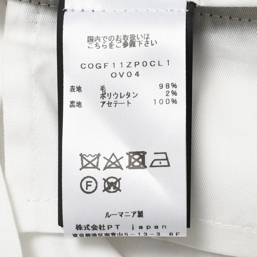 PT TORINO ピーティー トリノ ヴァージンウール ストレッチ ライトフランネル ハウンドトゥース 1プリーツ パンツ GENTLEMAN FIT