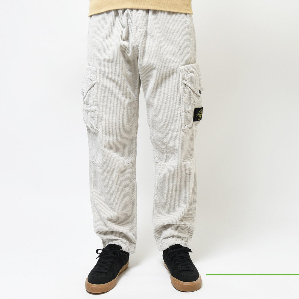 STONE ISLAND(ストーンアイランド) ガーメントダイコットンコーデュロイシャーリングテーパードカーゴパンツ 79-153-26-11