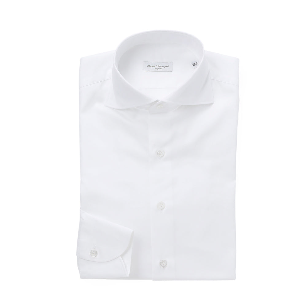 マリア・サンタンジェロ / ナチュラル ストレッチ コットン ツイル カッタウェイカラー シャツ/PARIGI/SLIM FIT/F3405172