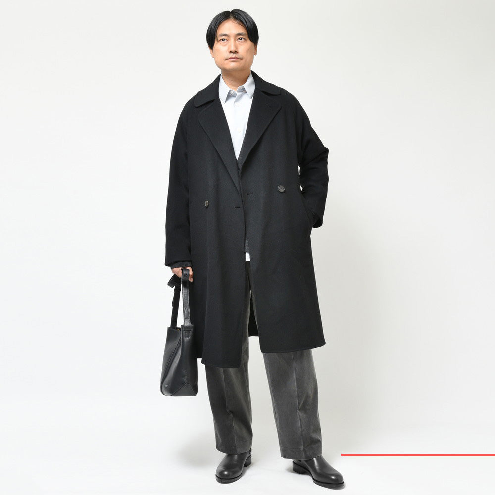 Hevo(イーヴォ) BRINDISIブリンディジ ダブルフェイスウールフランネル2Bダブルブレストベルテッドコート BRIN700
