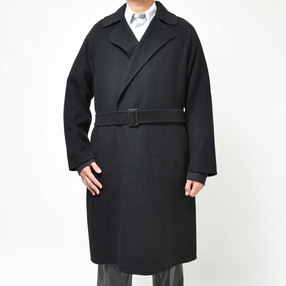 Hevo(イーヴォ) BRINDISIブリンディジ ダブルフェイスウールフランネル2Bダブルブレストベルテッドコート BRIN700