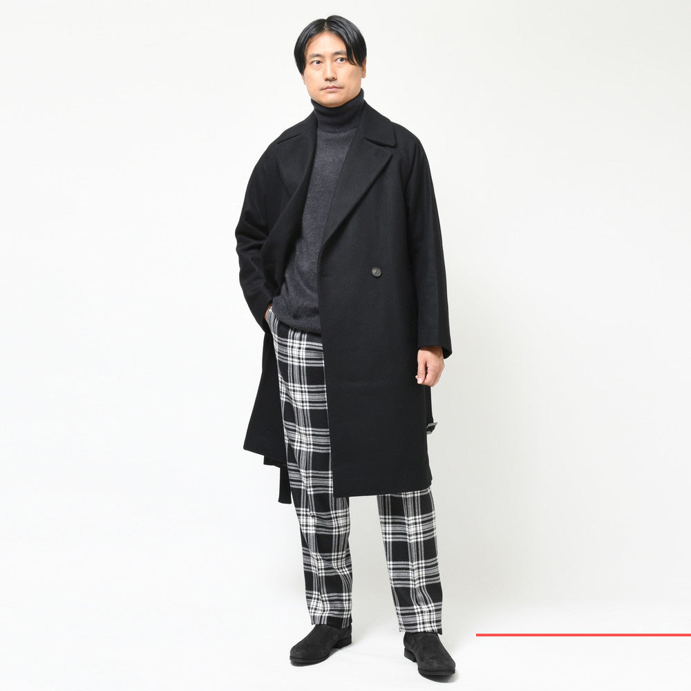 Hevo(イーヴォ) BRINDISIブリンディジ ウォーターレペレントウールナイロンソフトメルトン2Bダブルブレストベルテッドコート BRIN725K