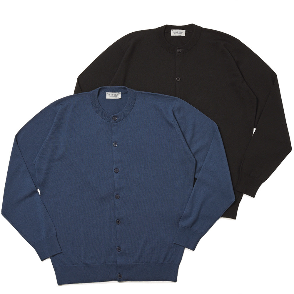 JOHN SMEDLEY ジョンスメドレー A4665 メリノウール 24ゲージ クルーネック ニットカーディガン SWEATER SERIES