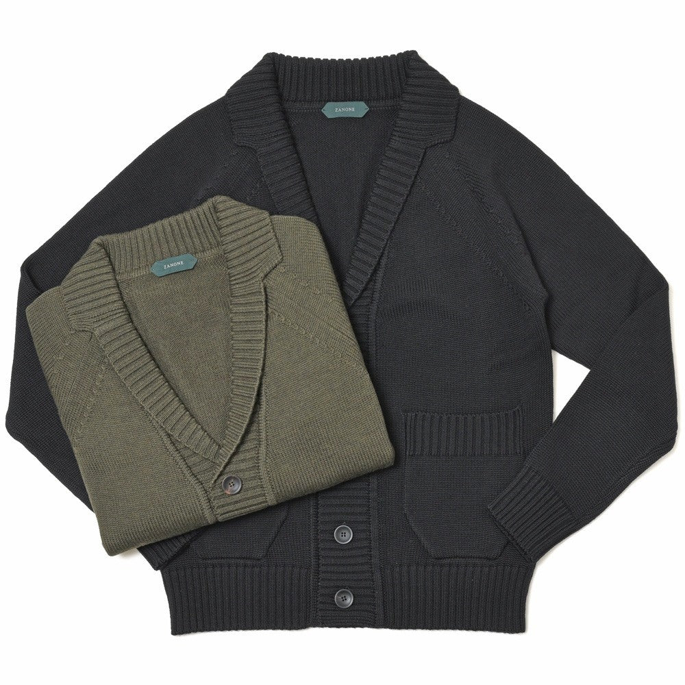 ZANONE(ザノーネ) 5ゲージウールショールカラーニットカーディガン GIACCA CARDIGAN/SLIM FIT/813057/ZR258/85601