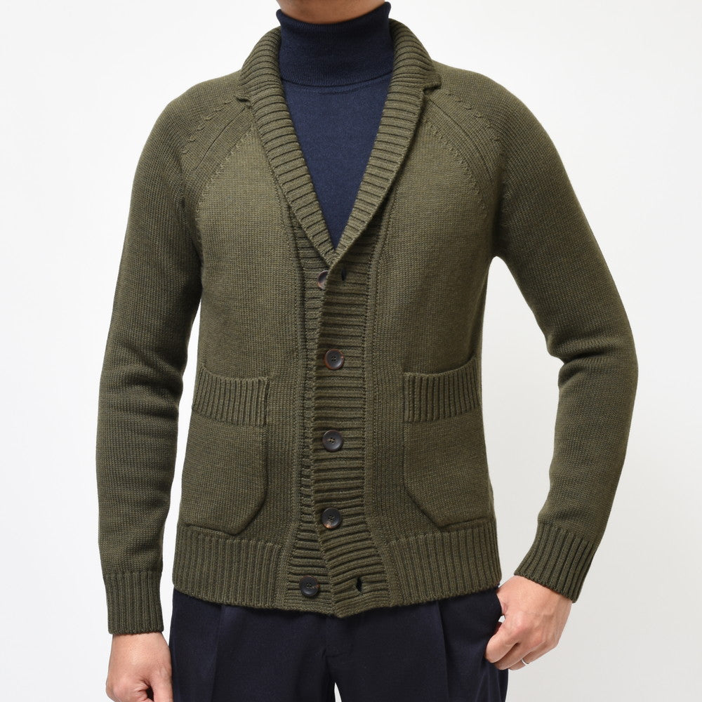 ZANONE(ザノーネ) 5ゲージウールショールカラーニットカーディガン GIACCA CARDIGAN/SLIM FIT/813057/ZR258/85601