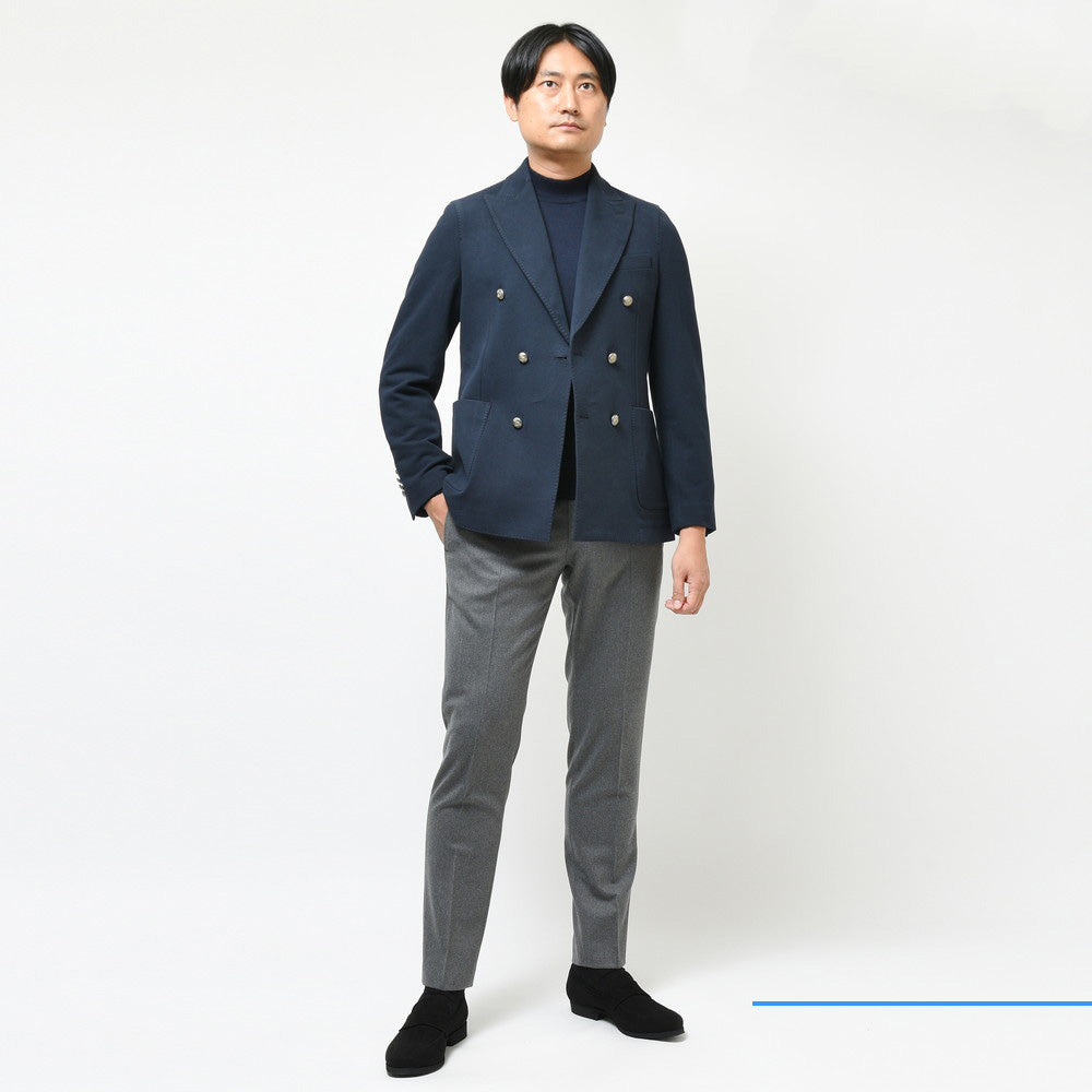 CIRCOLO1901(チルコロ1901) ウォッシャブルコットンジャージ6Bダブルジャケット 400801