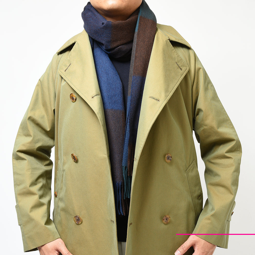 Johnstons of Elgin ジョンストンズ オブ エルガン カシミヤ ブロックチェック 大判 ストール WA000056