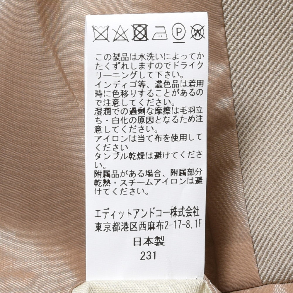 la favola(ラファーヴォラ) ウールギャバジンラップコート CTC02